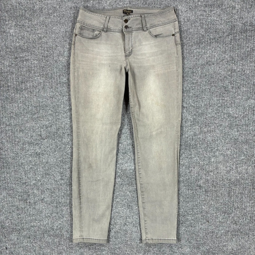 Thalia Sodi Womens Skinny Jeans Size 12 Gray Denim Cotton Stretch Mid Rise